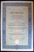 19.. "Magyar Nemzeti Bank Tisztviselőinek Takarék- és Hitelszövetkezete" üzletrészjegye 40P-ről, szelvényekkel