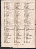 1877 Amstetteni tűzeset károsultjainak javára készült sorsjáték hirdetménye és a nyertesek névsora /...