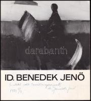 Id. Benedek Jenő (1906-1987) Kossuth- és Munkácsy-díjas festőművész sorai és aláírása az Ernst Múzeum kiállítására készült képes prospektuson