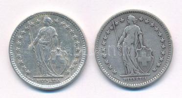 Svájc 1920-1944. 2Fr Ag (2xklf) T:2-,3 Switzerland 1920-1944. 2 Francs Ag (2xdiff) C:VF,F Krause KM#...