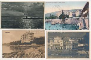 Abbazia, Opatija; 19 db régi képeslap / 19 pre-1945 postcards