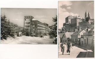 34 db MODERN magyar fekete-fehér város képeslap Képzőművészeti Alap kiadásában + 1 leporello