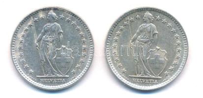Svájc 1963-1964. 2Fr Ag (2xklf) T:1-,2 Switzerland 1963-1964. 2 Francs Ag (2xdiff) C:AU,XF Krause KM...