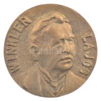 DN &quot;Winkler Lajos&quot; egyoldalas bronz emlékérem (80mm) T:1-