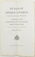 1896 Budapest Székesfőváros törvényhatósági bizottságának a Magyar Állam ezredéves fennállásának megünneplésére 1896 május 11-én tartott ünnepélyes rendkívüli közgyűlése. Bp., 1897. 20p. Folio