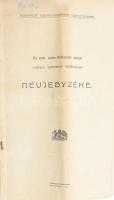 1912 Az 1891. évben Budapesten született, teljesen ismeretlen hadkötelesek névjegyzéke. 132p. Névsor, vallással és keresztszülőkkel Hajtva