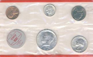 USA 1964. 1c, 5c, 10c Ag, 1/4$ Ag, 1/2$ Ag szettben T:1
