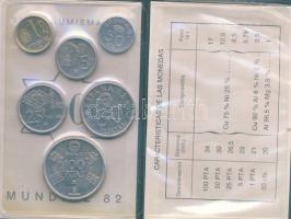 Spanyolország 1980. 50c-100P 6klf db, "Labdarúgó VB" szettben T:1