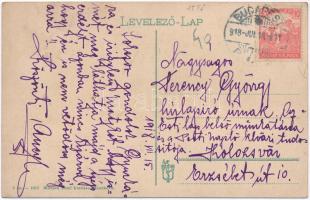 1918 Ráckeve, Árpád híd. Münich Jenő kiadása