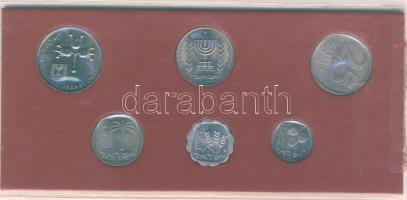Izrael 1976. 1A, 5A, 10A, 25A, 1/2L, 1L bemutató szettben, tanúsítvánnyal T:1