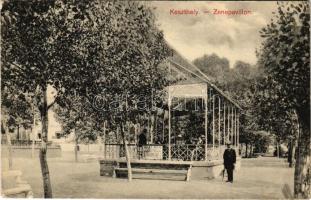 1912 Keszthely, Zenepavilon. Mérei Ignác kiadása (EK)