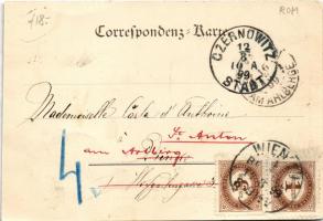 1899 (Vorläufer) Cheremosh, Czeremosz, Ceremus (Bukovina, Bukowina); Kronprinz Rudolf Klause am Czer...