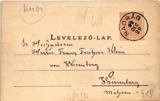 1899 (Vorläufer) Nadrág, Nadrag, Steinacker; Eisenwerk Nadrág, Werkshotel mit der Walzhütte, Heizhau...