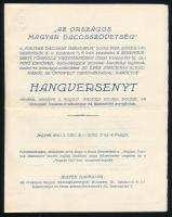 1928 Országos Magyar Dalosszövetség Díszhangversenyének meghívója, 4p