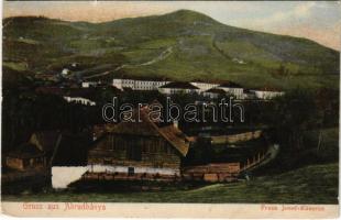 1908 Abrudbánya, Abrud; Franz Josef-Kaserne / Ferenc József laktanya / K.u.K. military barracks (kis szakadás / small tear)