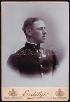 cca 1890 Rudolf koronaherceg, trónörökösre hasonlító katona fotója Erdélyi kabinatfotója 11x17 cm