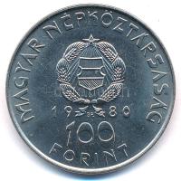 1980. 100Ft Ni "Szovjet-magyar közös űrrepülés" T:1-