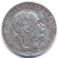 1892KB 1Ft Ag "Ferenc József / Fiume címer" T:1-,2 patina, ph. Hungary 1892KB 1 Forint Ag "Franz Joseph" C:AU,XF patina, edge error Adamo M15