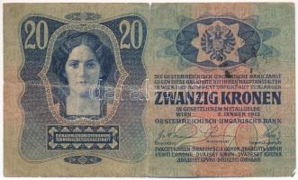 1913. 20K "2245 577221", fekete "ROMANIA TIMBRU SPECIAL" felülbélyegzéssel T:III...