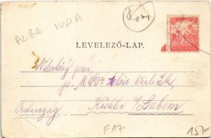 Piski, Simeria; Pályaudvar, vasútállomás. Schäser Ferenc fénynyomdai műintézete / Bahnhof / railway ...