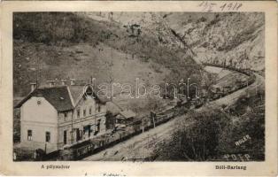 1918 Petrozsény, Petrosani; Boli barlang vasútállomás / Pestera Bolii / railway station near Bolia cave (r)