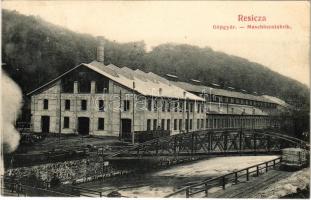 1906 Resicabánya, Resicza, Recita, Resita; Gépgyár, iparvasút. Braumüller kiadása / Maschinenfabrik / machine factory, industrial railway (kis szakadás / small tear)