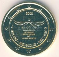 Belgium 2008. 2€ aranyozva "60 éves az Emberi Jogok Egyetemes Nyilatkozata" T:2