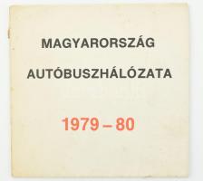 1980 Magyaország autóbuszhálózata térkép 67x64 cm