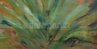 Gulácsy L. jelzéssel: Táj. Olaj, falemez, kissé sérült. Fakeretben, 81x69 cm