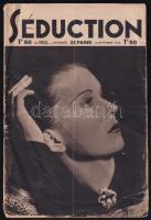 1936 Séduction erotikus francia magazin, aktokkal, borító sérült, 32p