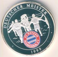 Németország 2000. "FC Bayern München - Német bajnok 1999" ezüstözött, bicolor ffém emlékérem T:PP Csak 9999db! Tanúsítvánnyal!