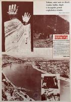 3 db 1945 kkörüli plakát, szemléltető tabló Juhász Ferenc: Hazám, Rombadőlt Budapest, stb későbbi utánnyomás 30x40 cm