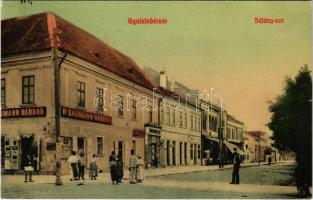 1911 Gyulafehérvár, Karlsburg, Alba Iulia; Sétány sor, Ifj. Baumann Nándor üzlete / street, shops