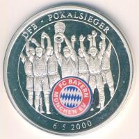 Németország 2000. "FC Bayern München - Német Kupa győztes 2000" ezüstözött, bicolor ffém emlékérem T:PP