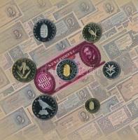 2002. 1Ft-100Ft (7xklf) + 100Ft "Kossuth" forgalmi sor szettben T:PP patina, belső tok rag...