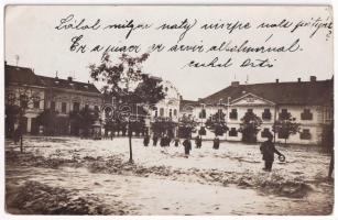 1912 Lugos, Lugoj; Fő tér, Városház / main square, town hall. photo