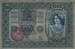 1902. 1000K piros "Magyarország" körbélyegzővel T:III