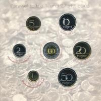 2008. 1Ft-100Ft (7xklf) "Búcsú az egy- és kétforintostól" forgalmi sor szettben T:PP kis p...