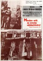 1944-45 Ellenállás és újjáépítés két régi képekből összeállított ismeretterjesztő plakát 30x40 cm pecséttel