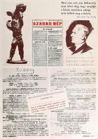 1944-45 Ellenállás és újjáépítés két régi képekből összeállított ismeretterjesztő plakát 30x40 cm pe...