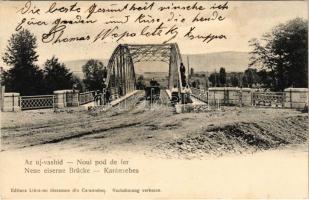 1905 Karánsebes, Caransebes; új vashíd / noul pod de fer / new bridge