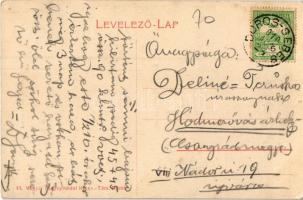 1910 Borossebes, Boros-Sebes, Sebis; Milleniumi emlékszobor, látkép / monument, general view (apró l...