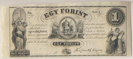 Emigrációs "Kossuth-bankó" 18.. 1Ft "Sor A." T:I