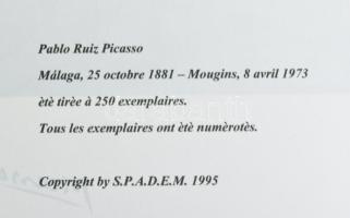 Pablo Picasso (1881-1973): Ülő pár. Ofszet-litográfia, papír. Jelzett a nyomaton.. Számozott. 101/25...