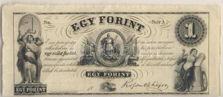 Emigrációs "Kossuth-bankó" 18.. 1Ft "Sor A." T:I