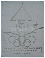 1971. Járási Úttörő Olimpia 1970-1971 egyoldalas szinterezett fém ezüstérem plakett (70x50mm) T:1-,2