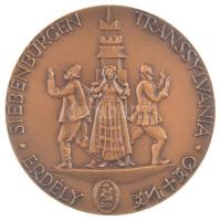 Kiss Nagy András (1930-1997) 1989. "Az Erdélyi Menekültekért" bronz emlékérem műbőr tokban...