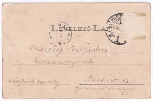 1904 Tövis, Teius; Fő tér, indóház, vasútállomás, Piac, Fő út, Oroszlán szálloda, Izraelita templom,...