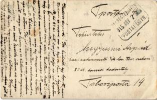 1915 Felsőcsernáton, Csernáton, Cernatu de Sus; lakóház / house. photo (EB) + "POSTAI ÜGYN.&quo...