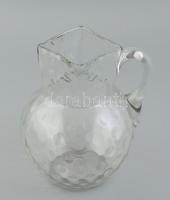 Hutaüveg kancsó, csorbával, m: 20 cm